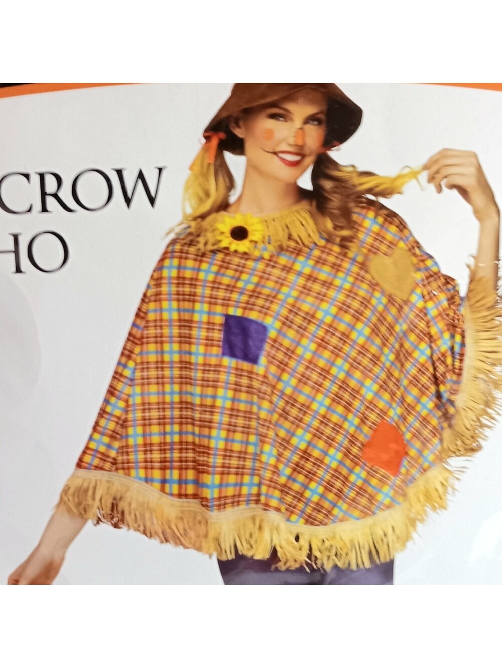 Spirit Women’s Scarecrow Poncho Size One Size Fits Most XS-XXL Poncho Patchwork